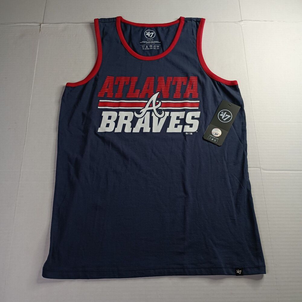 '47 Atlanta Braves Atlas Blue Tank Top Men’s M Medium Sleeveless NWT MLB‎